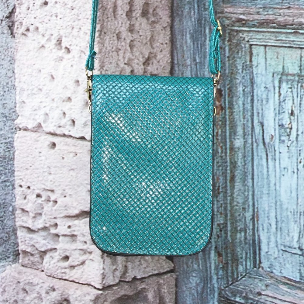 Mini Cross-body Purse - (Turq.) - Picture 6 of 6
